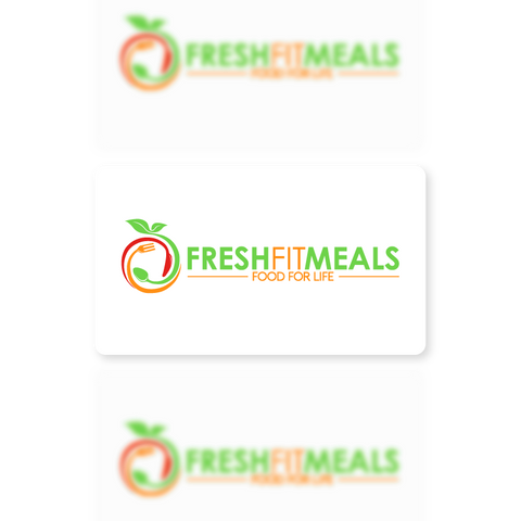 Fresh Fit Meals gift card with the company logo featuring a fork, spoon, and leaf.